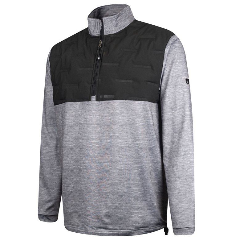 Island Green Mens 1/2 Zip Neck Top Layer Heat Welded Padded Yoke 