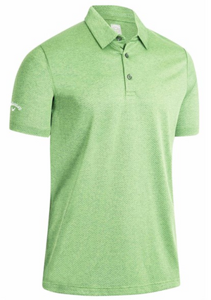 Callaway Golf Mens Heathered Jacquard Opti-Dri Stretch Golf Polo Shirt - CGKSB0K7GG