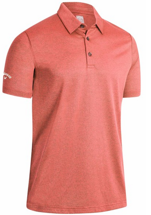 Callaway Golf Mens Heathered Jacquard Opti-Dri Stretch Golf Polo Shirt - CGKSB0K7GG