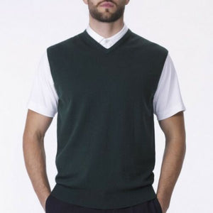 IJP Design Warm Wool Blend Slipover - Bottle Green - XS & S Only