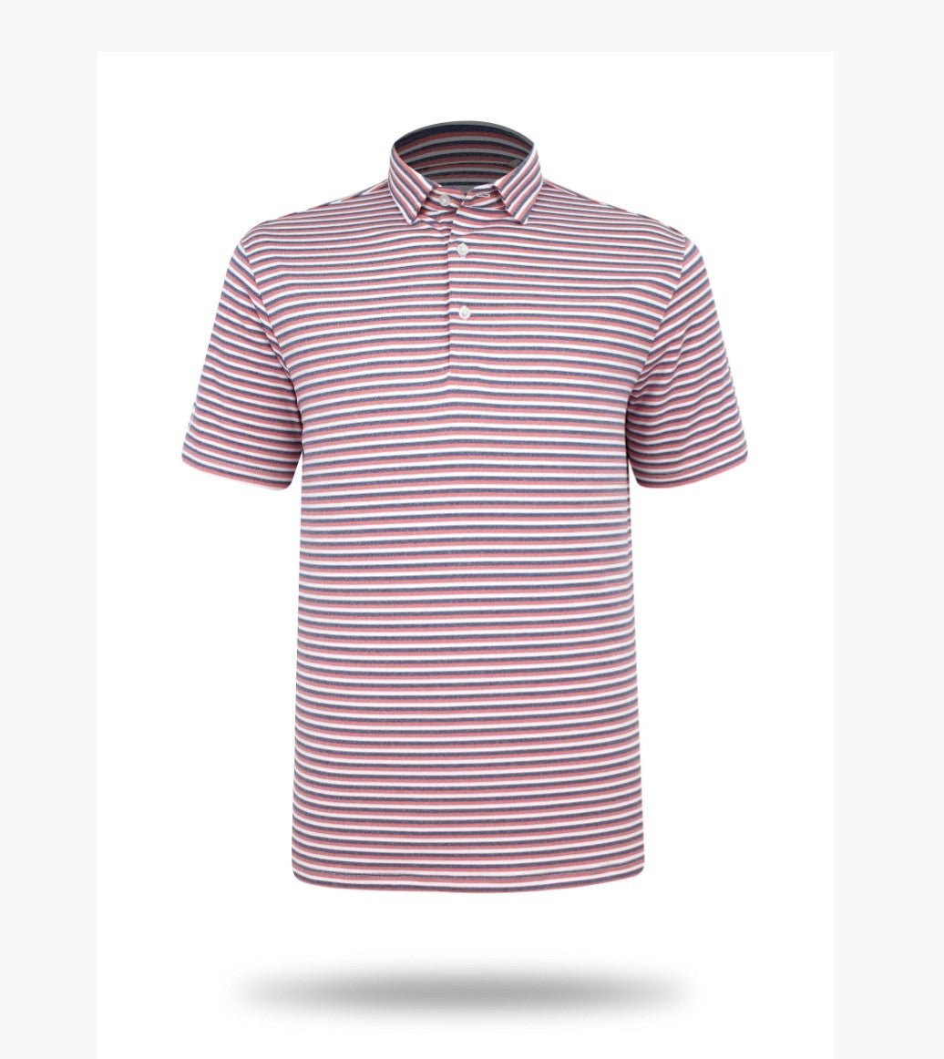 Sub 70 Tour Classic Polo Stripe #15 Red/Grey/White⛳️