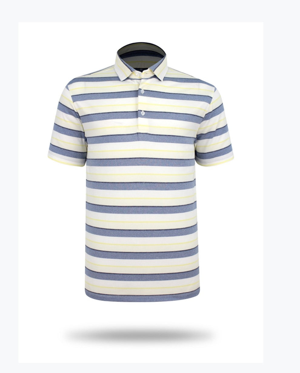 Sub 70 Tour Classic Polo Stripe #1 White/ Yellow