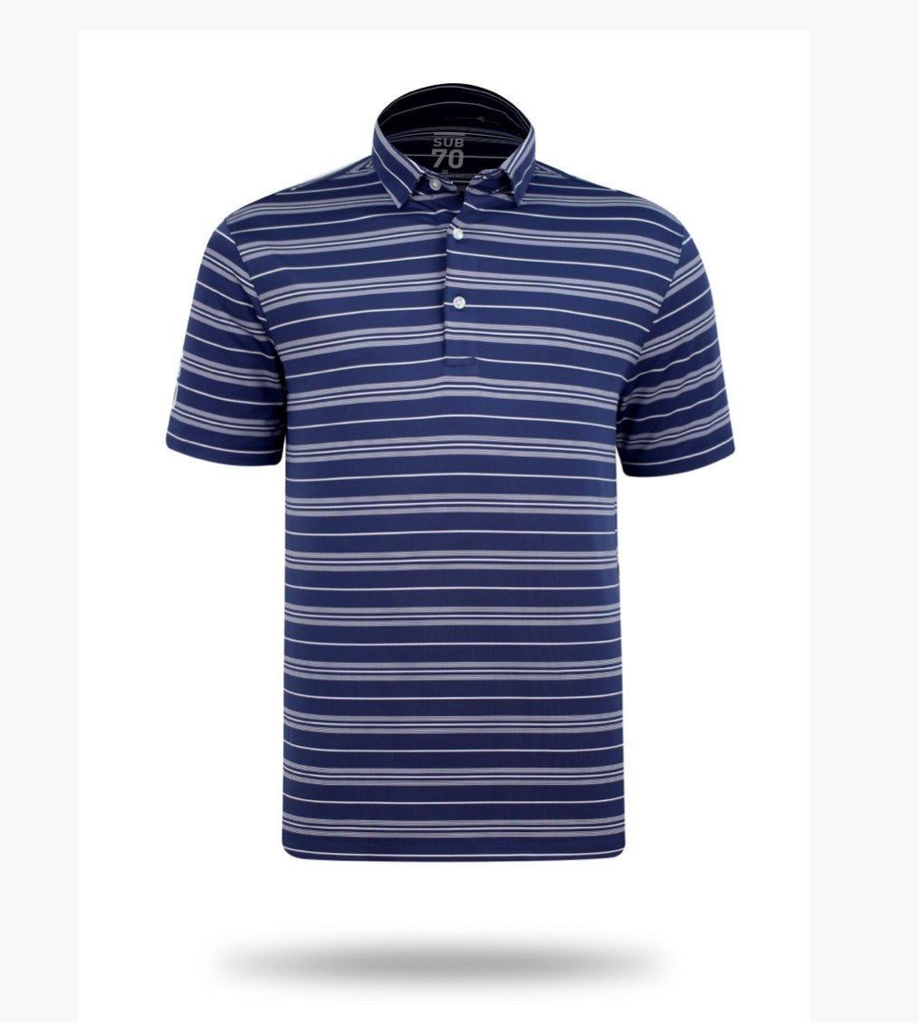 Sub 70 Tour Classic Polo Stripe #2 Navy⛳️