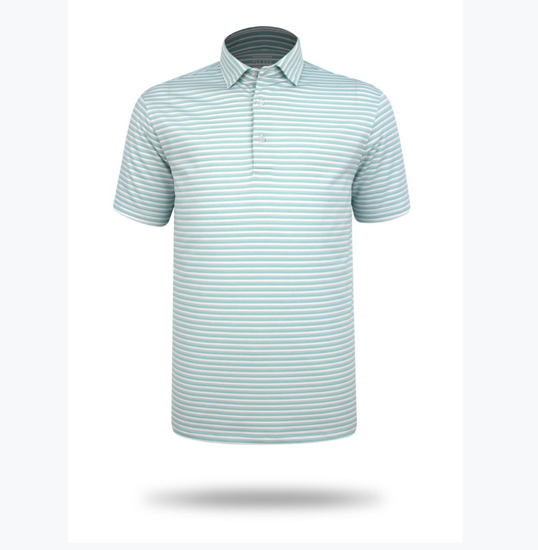 Sub 70 Tour Classic Polo Stripe #4 Turquoise/ White