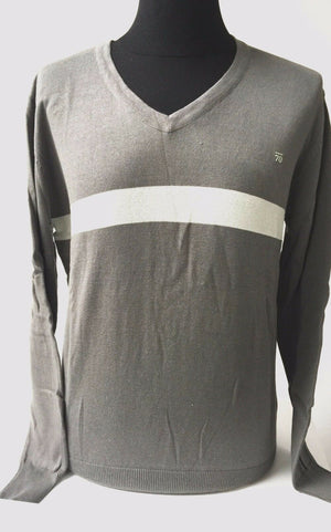Sub70 Tristan Tour Golf Mens Single Stripe Jumper Sweater Top Soft Warm V-Neck