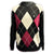 XFORE Golfwear - Men’s Knitted Diamond Golf Sweater - Black