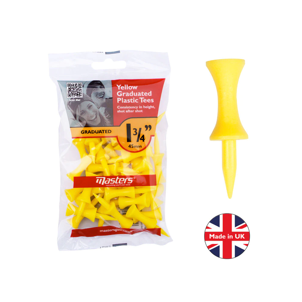 Masters Yellow Plastic Graduated Tees 1 3/4 inch⛳️