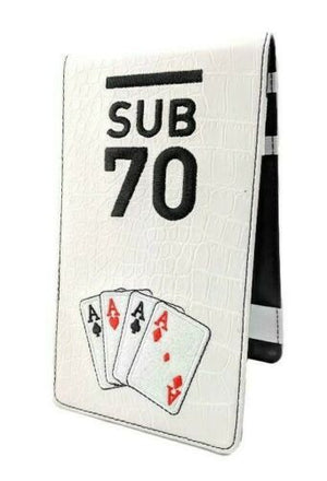 Sub70 Golf Tour Scorecard Yardage Book Holder Casino Collection