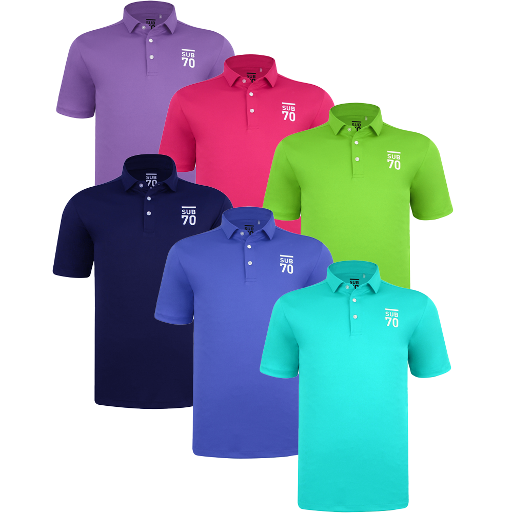 Sub70 Tour Classic 2.0 Golf Polo Shirt Multi Stretch UPF 30+ New Colours!