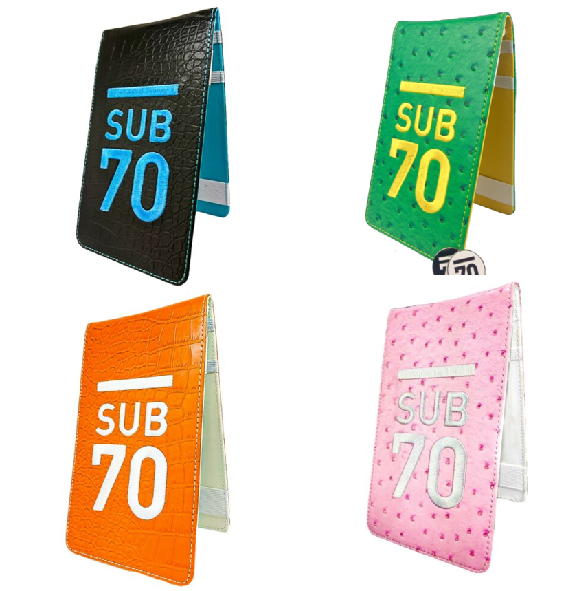 Sub70 Golf Tour Scorecard Yardage Book Holder Classic Collection