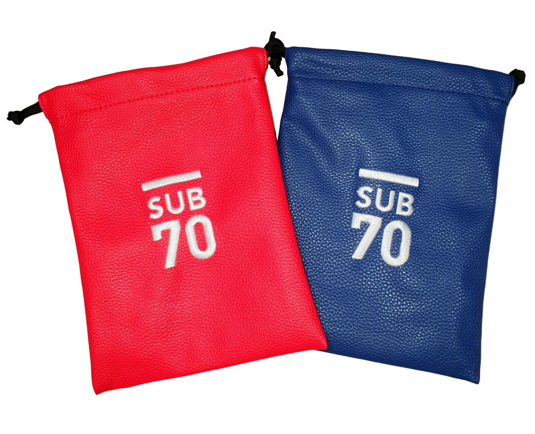 Sub70 Soft Touch Valuables Bag - Pouch Red or Blue.