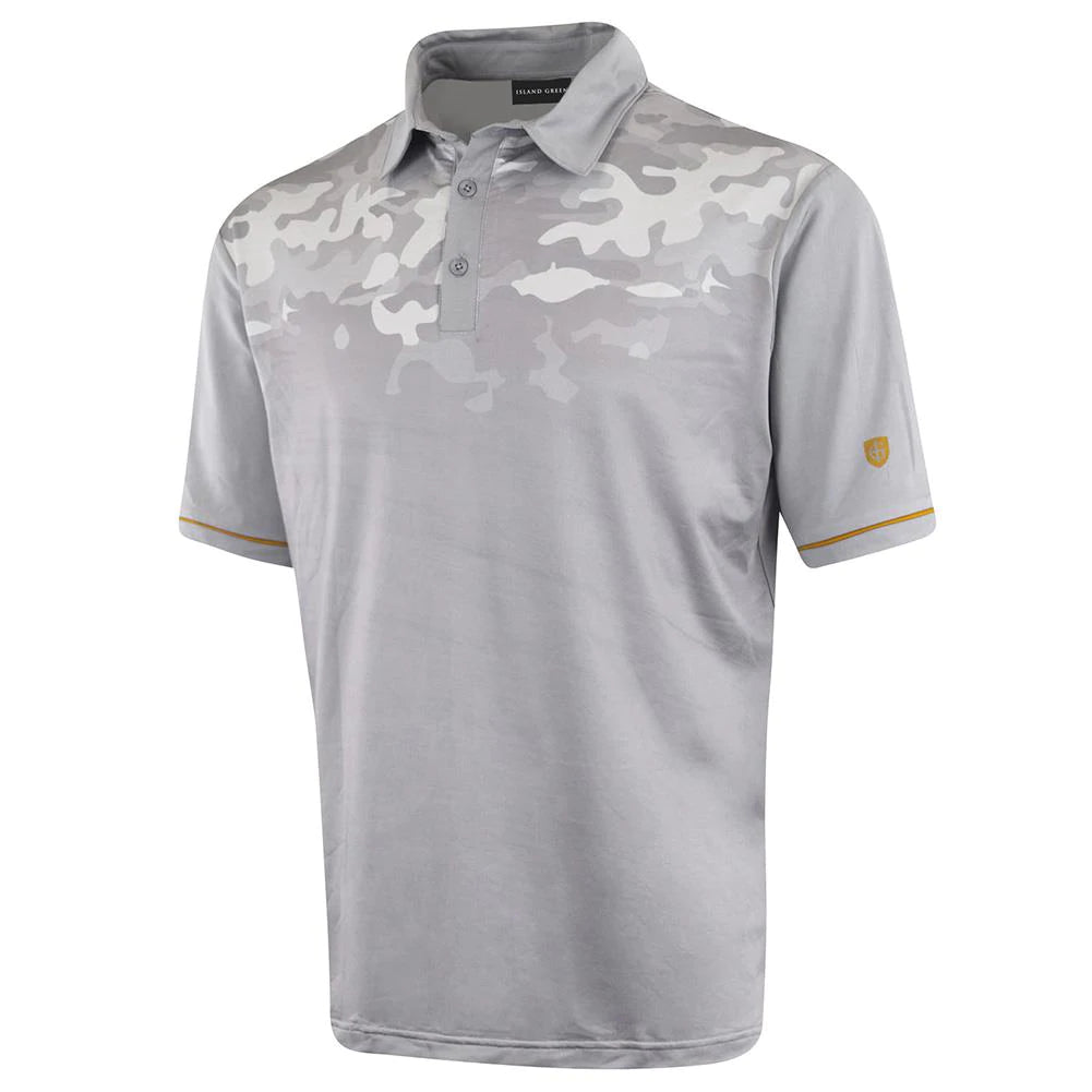 Island Green Men s 2022 Graded Camo Print Polo Shirt IGTS2148 Just Golf Online