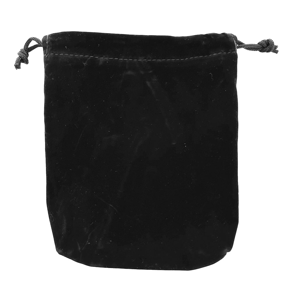 Level 4 Suede Draw String Tote Bag - Black