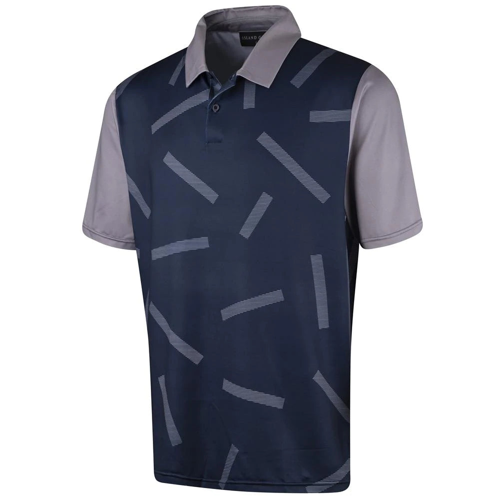 Island Green Mens 2022 Abstract Print Golf Polo - IGTS2166⛳️