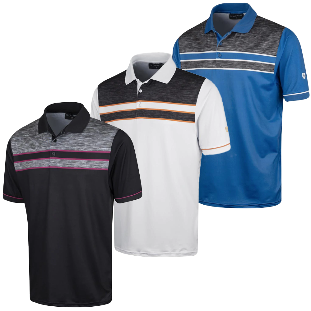 Island Green Men s 2022 Chest Panel Polo Shirt IGTS2154