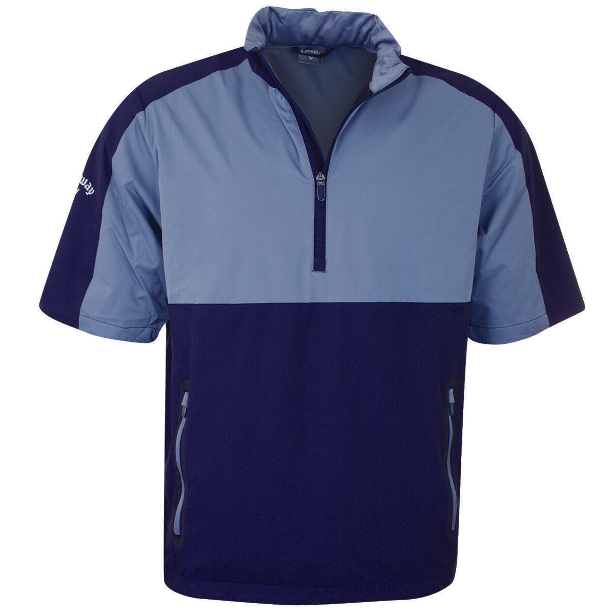 Callaway Golf Mens Golf Block Water Resistant Stretch Wind T-Sleeve Jacket - Peacoat - CGRF90D5GG