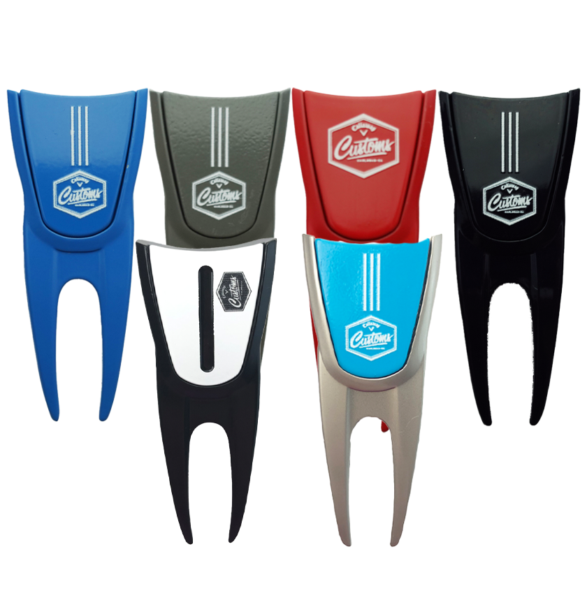 Callaway Customs Metal Two Prong Divot Tool with Reversible Ball Marker⛳️