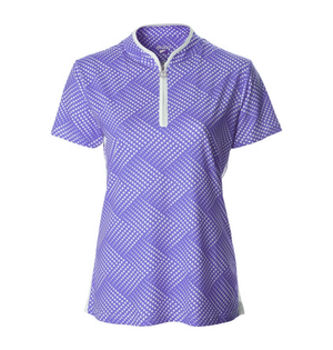 JRB Ladies 2022 Collection Golf Polo - Dusted Peri Print