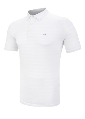 Calvin Klein Mens Golf Recycled Performance Tonal Stripe Polo - C9568