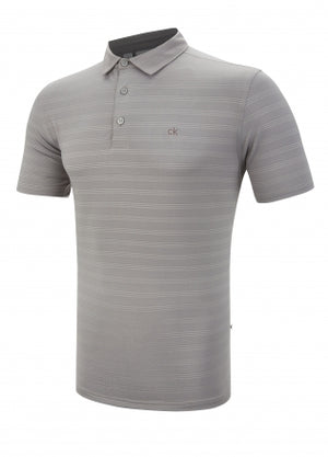 Calvin Klein Mens Golf Recycled Performance Tonal Stripe Polo - C9568