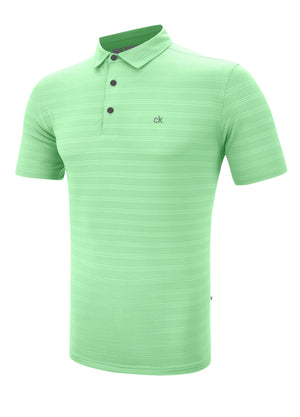 Calvin Klein Mens Golf Recycled Performance Tonal Stripe Polo - C9568