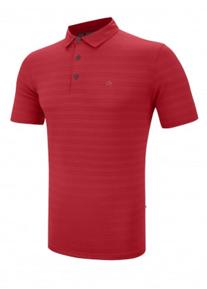 Calvin Klein Mens Golf Recycled Performance Tonal Stripe Polo - C9568