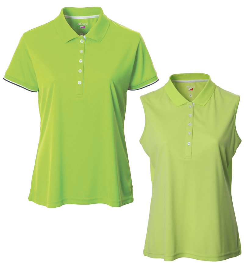 JRB Ladies 2022 Collection Golf Pique Polo Lime
