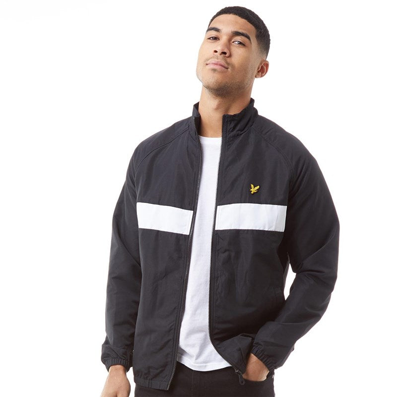 Lyle & Scott Lightweight Funnel Neck Jacket in True Black (18354)