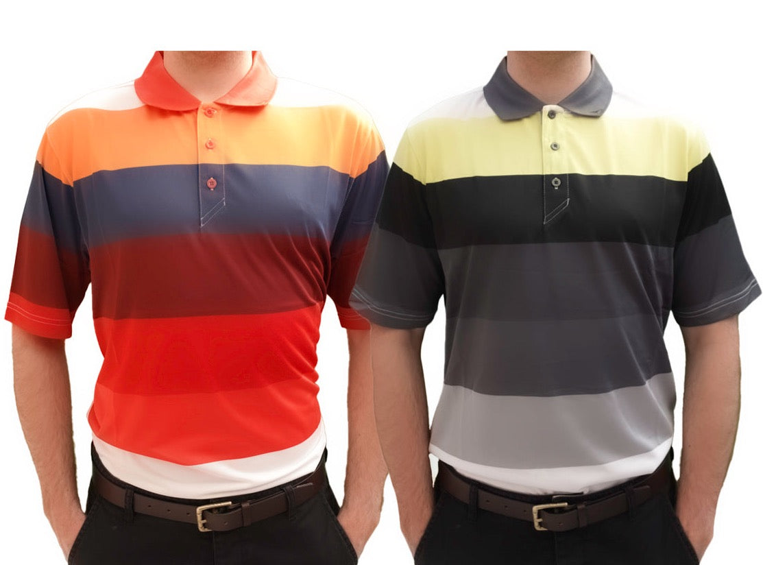 Ahead USA Tour Thick Stripe Polo Shirt - qd79⛳️
