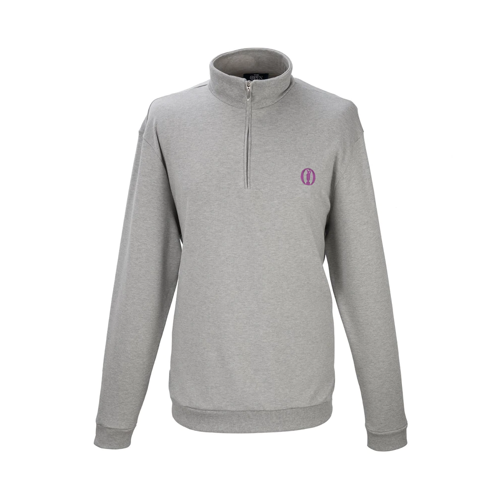 Ahead Men's Golf The Open 1/4 Zip Mid Layer - Grey - AS19 SMALL ONLY