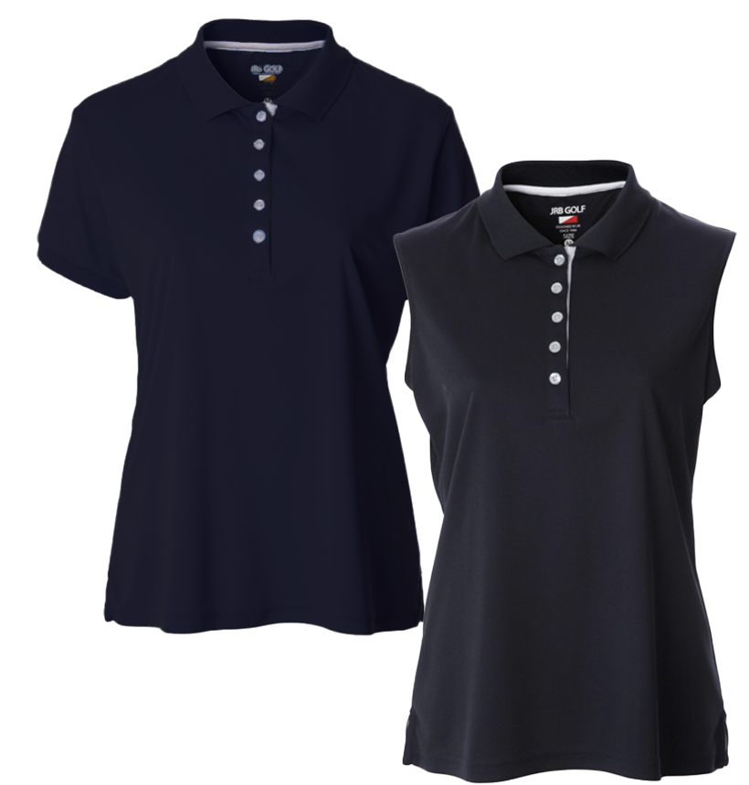 JRB Ladies Collection Golf Pique Polo - Black⛳️