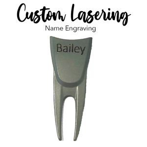 CUSTOM LASER - Callaway Customs Steel Grey Divot Tool with Magnetic Reversible Ball Marker - Name Engraving