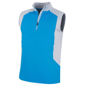 Proquip Mens Hurricane Fleece Windproof 1/4 Zip Gilet Vest - Blue