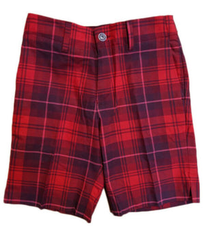 Junior Kids Tour Ian Poulter Golf Tartan Check Shorts IJP Design Lightweight