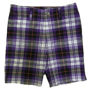 Junior Kids Tour Ian Poulter Golf Tartan Check Shorts IJP Design Lightweight