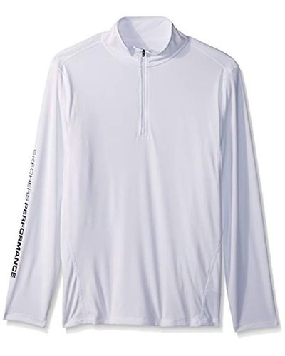Skechers Men's Godri Ultra Golf 1/4 Zip Pullover Top White (SMALL ONLY) - MLT10⛳️