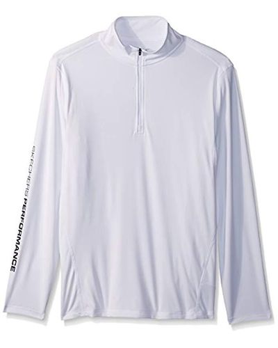 Skechers Men's Godri Ultra Golf 1/4 Zip Pullover Top White (SMALL ONLY) - MLT10