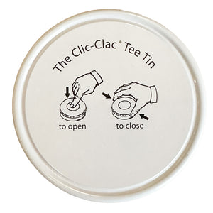 Click Clack Gift Tin with 10x Plastic Ball Markers and 5x Pitchforks