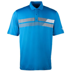 Island  Green Asymmetric Print UV Protection Polo Shirt igts2038