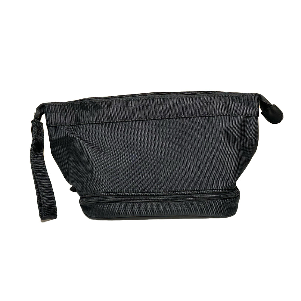 Deluxe Black Men's Wash Bag - Multi Compartments