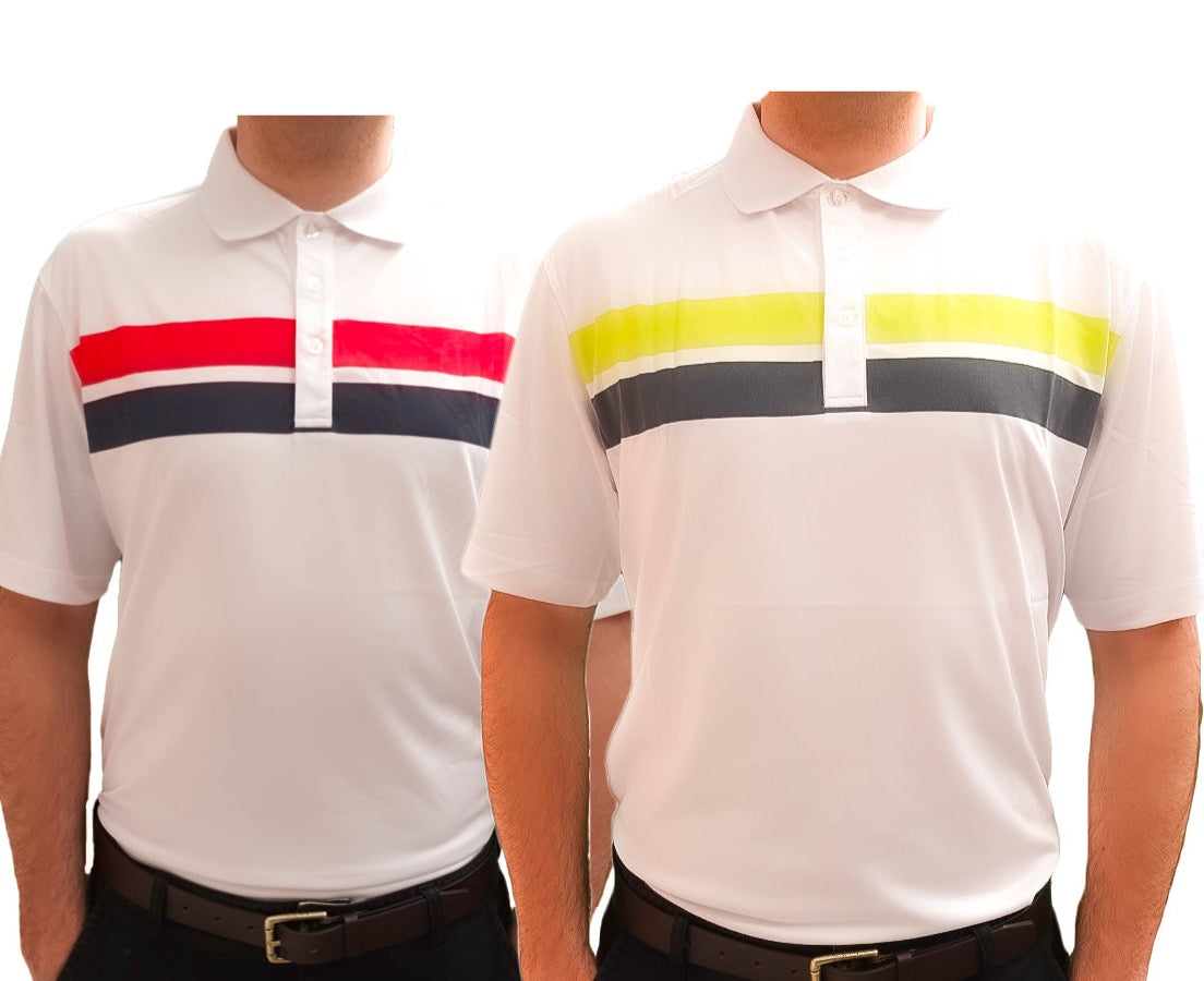 Ahead Golf by Usa Franklin Stripe Polo Shirt - QD84